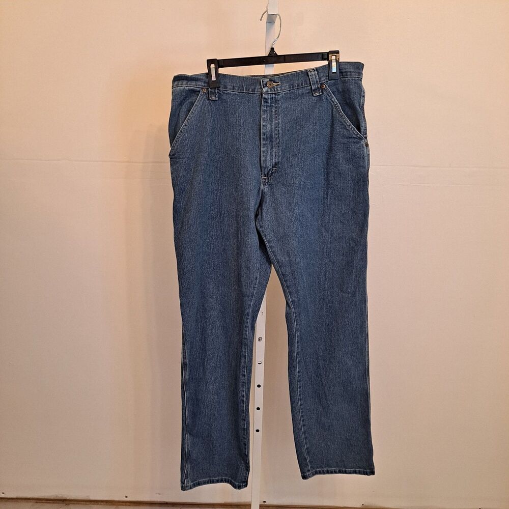 Wrangler Jeans Mens 36x34 Carpenter Relaxed Straight Denim Workwear Mid Rise